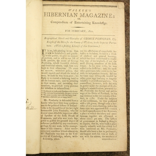 544 - Box: Collection of odd Volumes of late 18th Century and early 19th Century Irish Magazines, include ... 