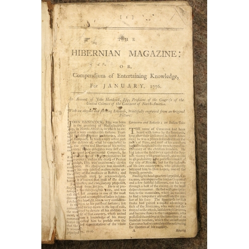 544 - Box: Collection of odd Volumes of late 18th Century and early 19th Century Irish Magazines, include ... 