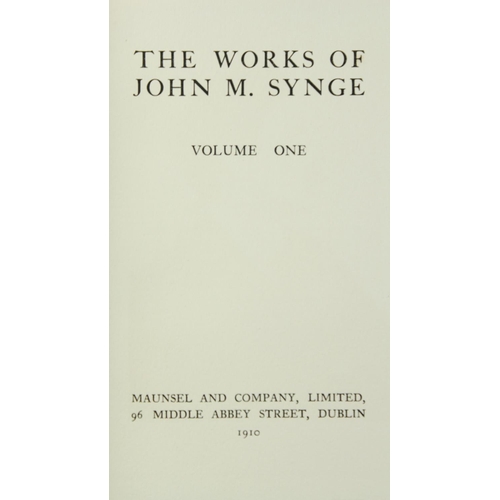 131 - Synge (John Milington) The Works of John M. Synge, 4 vols., L. (Maunsel) 1910, First, hf. ... 