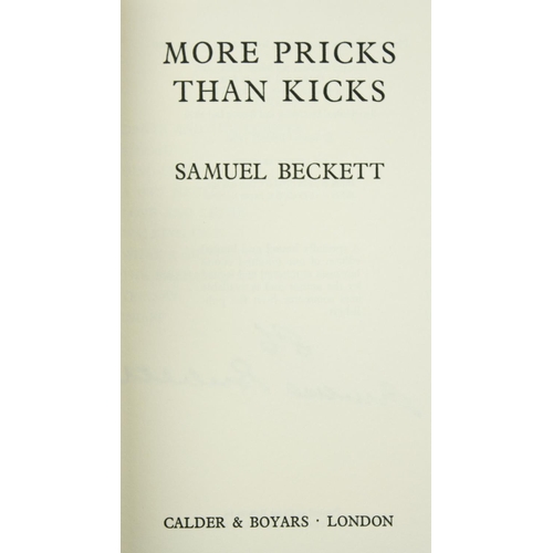 144 - Special limited Edition of 100 CopiesBeckett (Samuel) More Pricks than Kicks, 8vo L. (Calder &a... 