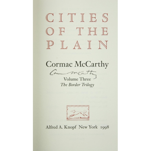 147 - Mc Carthy (Cormac) Cities of the Plain, 8vo N.Y. (Alfred A. Knopf) 1998, First Edn., ... 