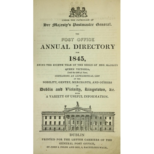 151 - Directories:  The Post Office Annual Directory for 1845, sm. 8vo D. 1845. Title with vignette of G.P... 