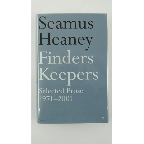 177 - Heaney (Seamus) Finders Keepers Selected Prose 1971 - 2001, 8vo, L. (Faber & Faber) 2002, First,... 