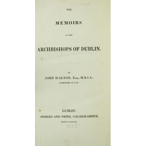 200 - D'Alton (John) The History of the County of Dublin, thick 8vo, D. 1838, First, dedit., emb... 