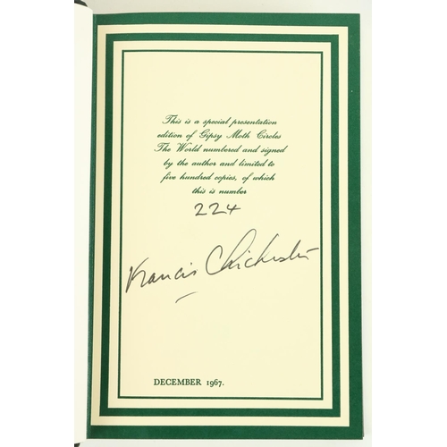 210 - Signed Limited EditionYachting: Chichester (Francis) Gipsy Moth circles the World, 8vo L. 1967.... 