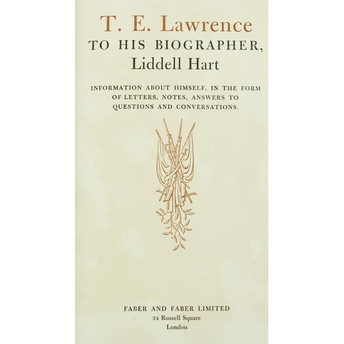 222 - Both Signed Limited Editions[Lawrence (T.E.)] Graves (Rob.) T.E. Lawrence to his Biographer, roy 8vo... 