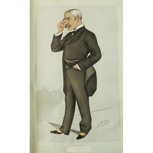 233 - Fine Coloured Caricatures: Vanity Fair, single folio volume, c. 1890 - 1891, approx. 75 full page co... 