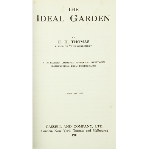 281 - Binding: Thomas (H.H.) The Ideal Garden, L. 1911 cold. & bl. & white plts., fold. ... 