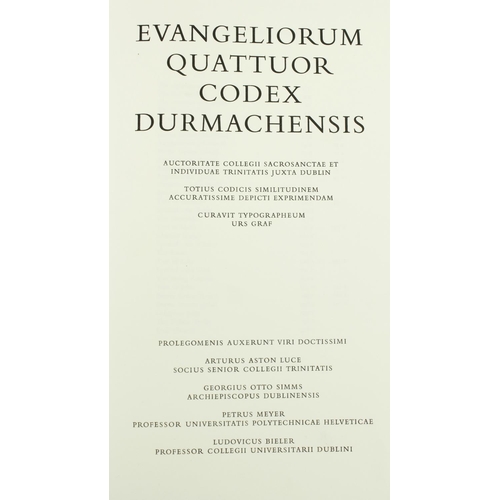 324 - Limited Facsimile EditionBook of Durrow: Evangeliorum Quattuor Codex Durmachensis, folio, 2 vols., O... 