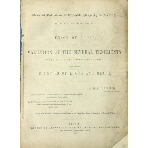 336 - Important Collection of Griffith's ValuationsGriffith (Richard) Gen. Valuation of Rateable Property ... 