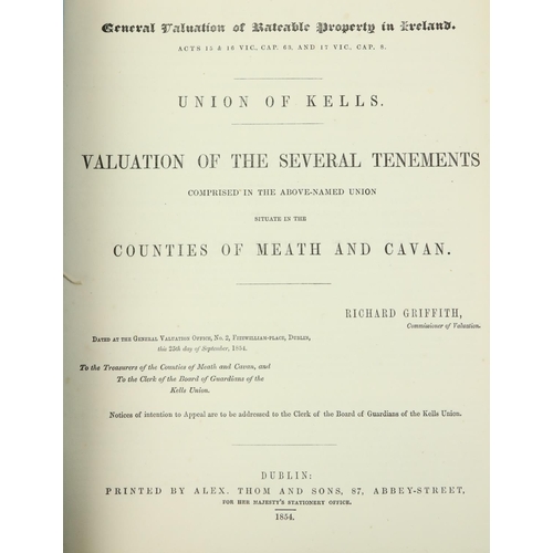 336 - Important Collection of Griffith's ValuationsGriffith (Richard) Gen. Valuation of Rateable Property ... 