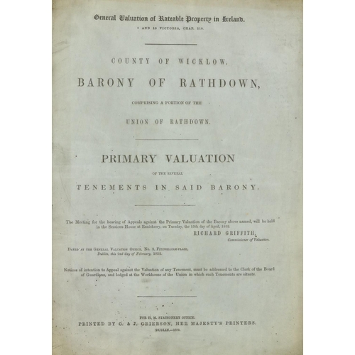 336 - Important Collection of Griffith's ValuationsGriffith (Richard) Gen. Valuation of Rateable Property ... 