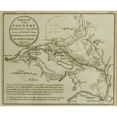 370 - Proposed Kilkenny CanalMap: Sparks (Mitchell J.) Sketch of the Country Through which it is proposed ... 