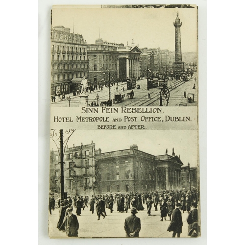 381 - Postcards: Valentine & Sons, The Sinn Fein Rebellion in Ireland, 12 pictorial Postcard... 