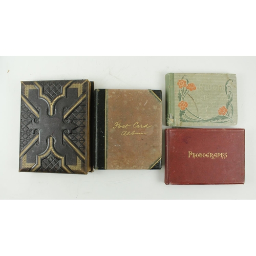 385 - Postcard & Photograph Albums:  A collection of four Albums comprising English and International,... 