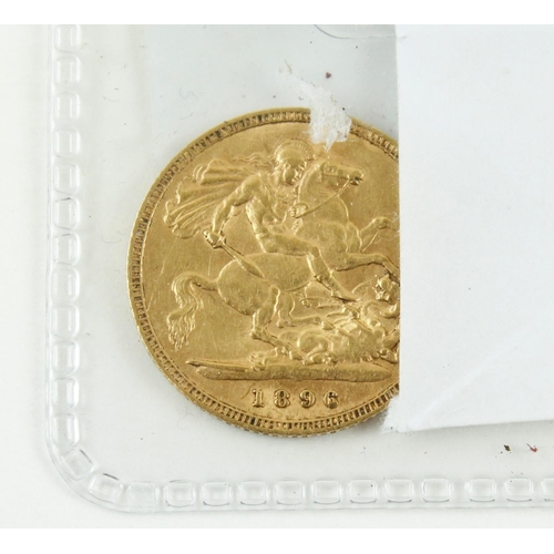 387 - Sovereigns:  A Queen Victoria 1896 half Sovereign; together with a George IV 1937 half Sovereign, a ... 