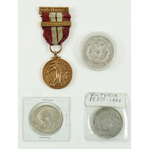 388 - Medal & Coins: A 1939 - 45 