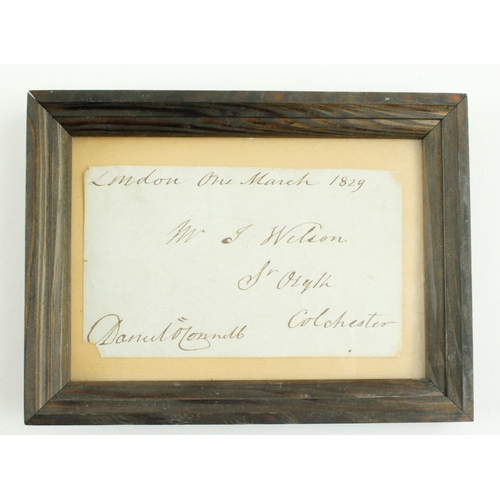 395 - Signed by the Liberator[O'Connell (Daniel)] A signed free Grant issued to Mr. J. Wilson of Colc... 