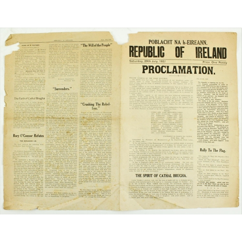 419 - ProclamationPeriodical: Poblacht na h-Eireann - Republic of Ireland, issue for 29th July, 1922, PROC... 