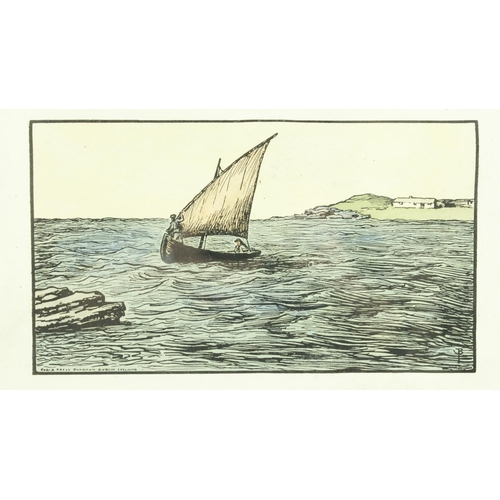 443 - Cuala Press: [Yeats (Jack B.)] The Pookawn; Evening, hand coloured Cuala Press Print, fram... 