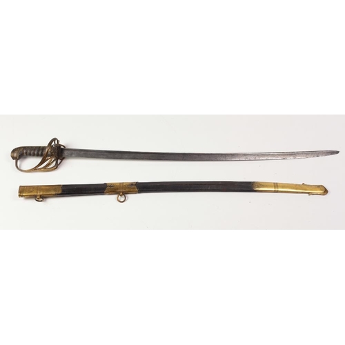 469 - An attractive 19th Century Military issue Sword, by Wilkinson of Pall Mall London, with monogrammed ... 