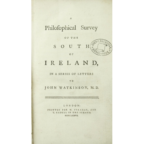 47 - [Campbell] A Philosophical Survey of the South of Ireland, 8vo L. 1777. First Edn., 4 lg. fold. plts... 