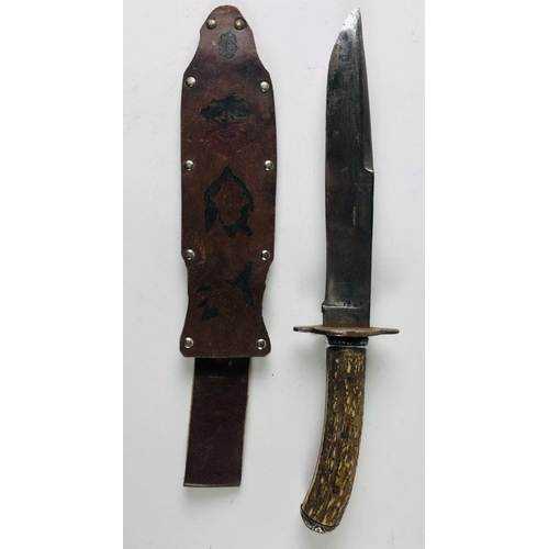 472 - A typical early 19th Century Bowie Knife, with 8 1/2