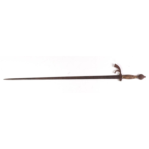 485 - An unusual antique steel long Sword, with 32