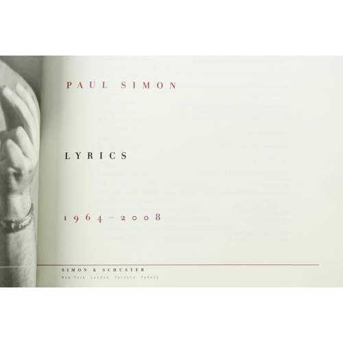 77 - Signed by Paul SimonSimon (Paul) Lyrics 1964 - 2008, 4to, N.Y. (Simon & Schuster) 2008, Signed b... 