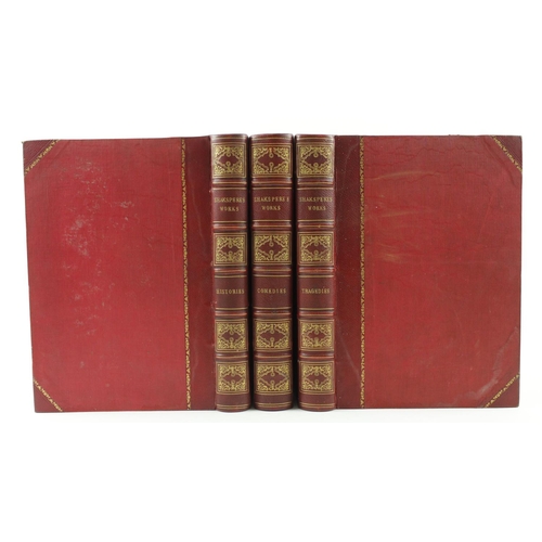 86 - Binding: Shakespeare (William) The Complete Works, 3 vols. sm. folio L. n.d. c. 1850. Ed. by J.... 