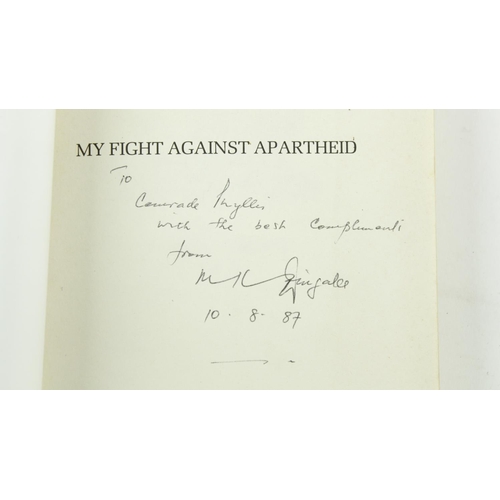 93 - Signed by Michael DingakeDingake (M.) My Fight Against Apartheid, 8vo, L. (Kliptown Books) 1987... 