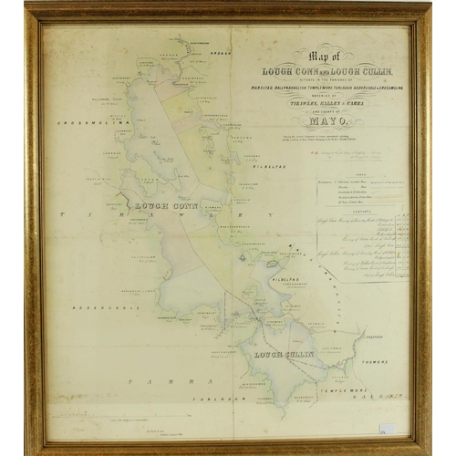 374 - Map: Co. Mayo: Joynt & Son, Ballina  Map of Lough Conn and Lough Cullin, Situate in the Parishes... 