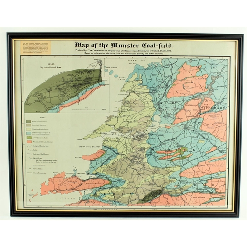 374A - Irish Geological Map: Map of the Munster Coal-Field, produced by The Commission of Inquiry into... 