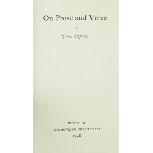 377 - Stephens (James) The Crock of Gold, L. 1912, First; Here are Ladies, L. 1913, First, Signed Presenta... 