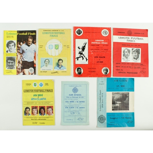 608 - G.A.A.: Football [Leinster Championship] 1970's, A collection of seven Official Match Programmes for... 