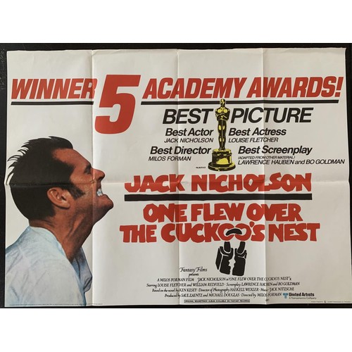 655 - Cinema Poster: One Flew Over the Cuckoo's Nest, [1975] directed by Milos Forman, starring Jack Nicho... 