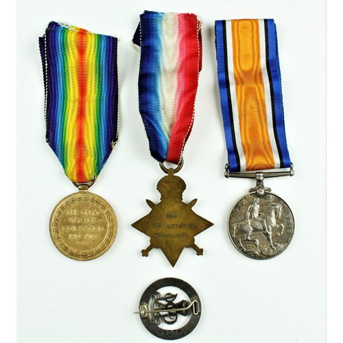 497 - Medals: World War One - [York and Lancaster Regiment], set of three 1914 - 1919 