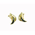 A pair of Channel Set, tapered baguette 18ct (7g) Ear Rings, with 24 (0.6) approx. 1.44 ct. diamonds... 