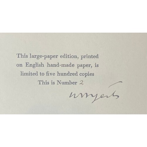 444 - Signed by W.B. YeatsYeats (W.B.) Three Things, 8vo L. (Faber & Faber) 1929, large paper copy, Si... 