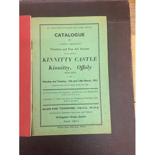 361 - Co. Offaly House Sale Catalogues: 1. By direction of Rt. Hon. Lord Decies, Catalogue of a Highly Imp... 