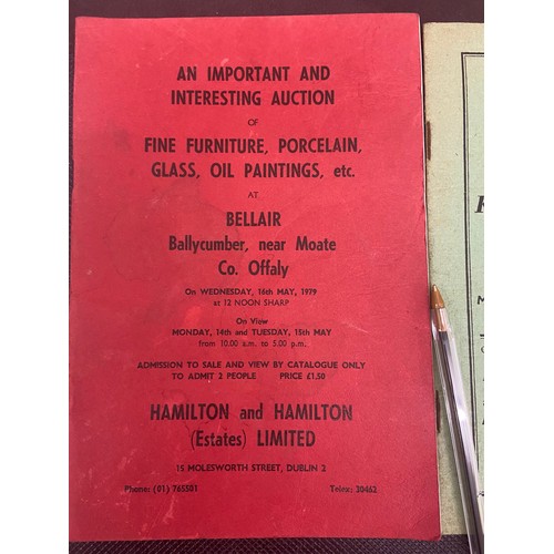 361 - Co. Offaly House Sale Catalogues: 1. By direction of Rt. Hon. Lord Decies, Catalogue of a Highly Imp... 