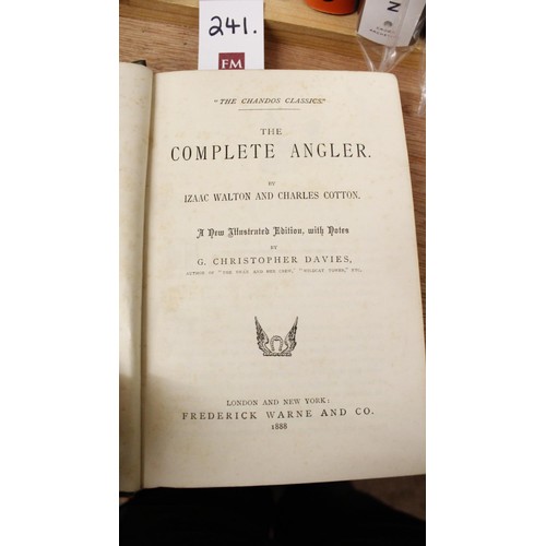 241 - Fishing: Walton (I.), Cotton (C.), & Hawkins (Sir J.) The Complete Angler; or, Contemplative Man... 