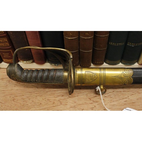 469 - An attractive 19th Century Military issue Sword, by Wilkinson of Pall Mall London, with monogrammed ... 