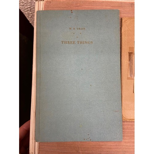 444 - Signed by W.B. YeatsYeats (W.B.) Three Things, 8vo L. (Faber & Faber) 1929, large paper copy, Si... 