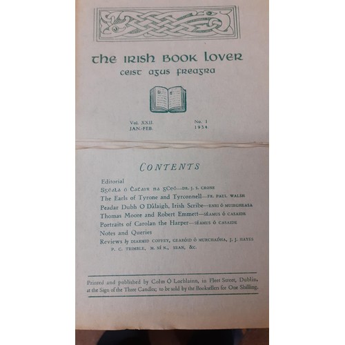 303 - Periodical: Crone (John S.)ed. The Irish Book Lover, A Monthly Review of Irish Literature and Biblio... 