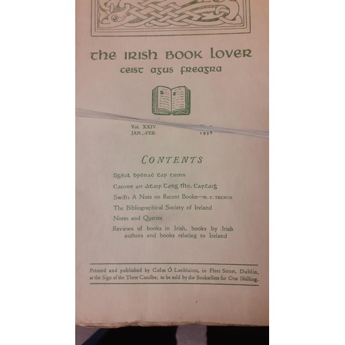 303 - Periodical: Crone (John S.)ed. The Irish Book Lover, A Monthly Review of Irish Literature and Biblio... 