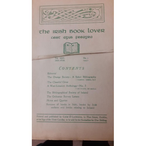 303 - Periodical: Crone (John S.)ed. The Irish Book Lover, A Monthly Review of Irish Literature and Biblio... 