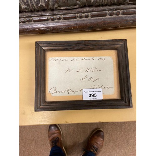 395 - Signed by the Liberator[O'Connell (Daniel)] A signed free Grant issued to Mr. J. Wilson of Colc... 