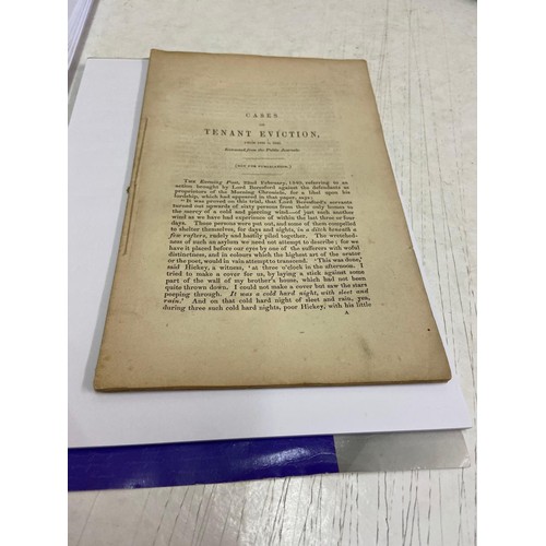 343 - Pamphlet Irish Evictions: Anon. Cases of Tenant Evictions, form 1840 to 1846, Extracted from the pub... 