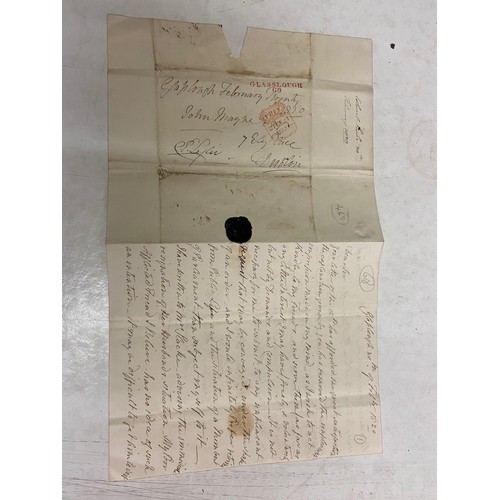 348 - Co. Monaghan: Leslie (Chas. Powell), M.P. 1820: A manuscript letter from Leslie, a member of the Gla... 